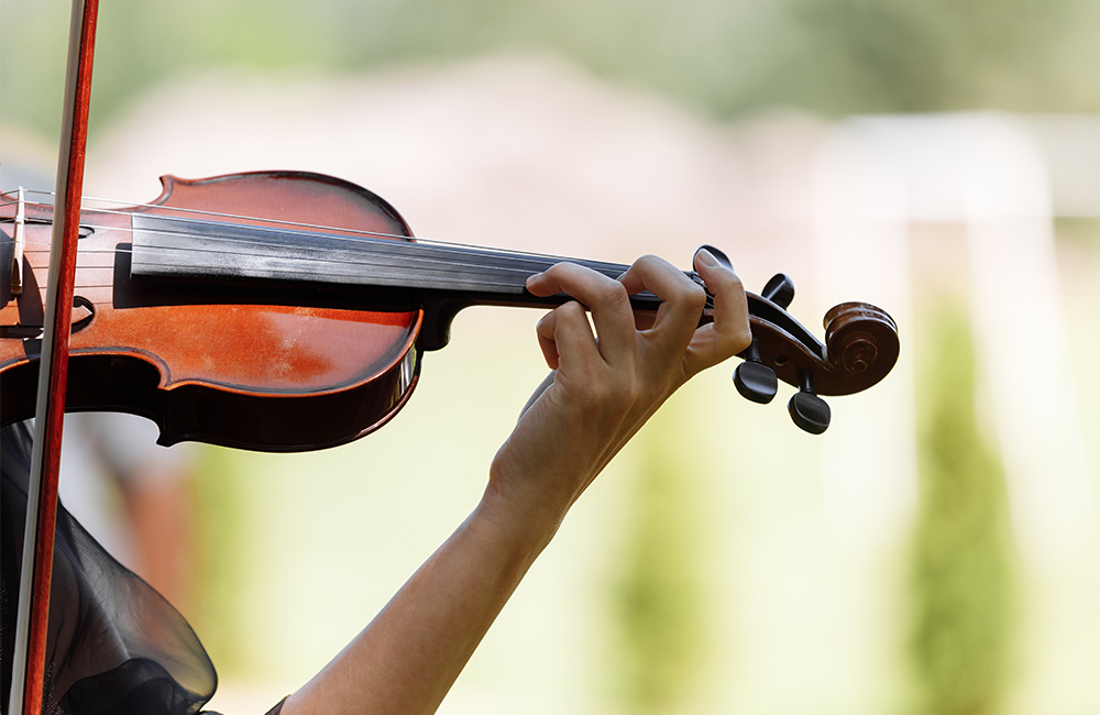 person playing violin