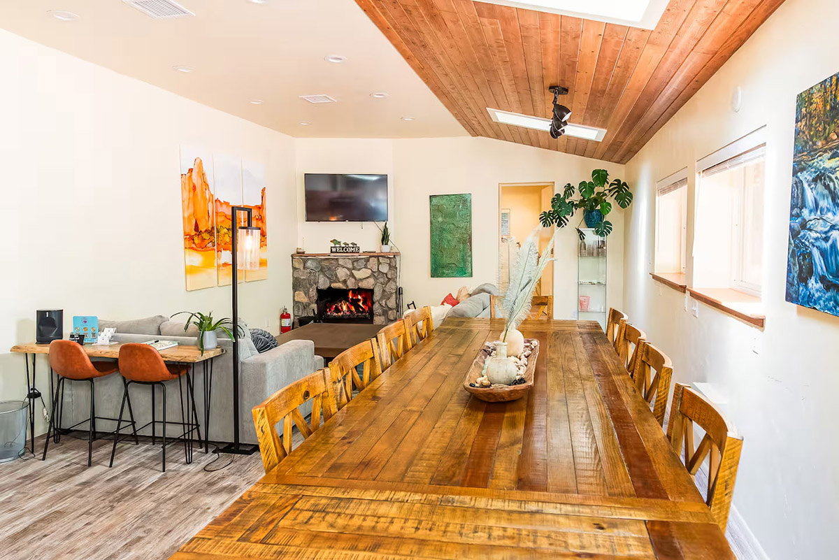 Orchard House Great Room with Dining and Living Areas
