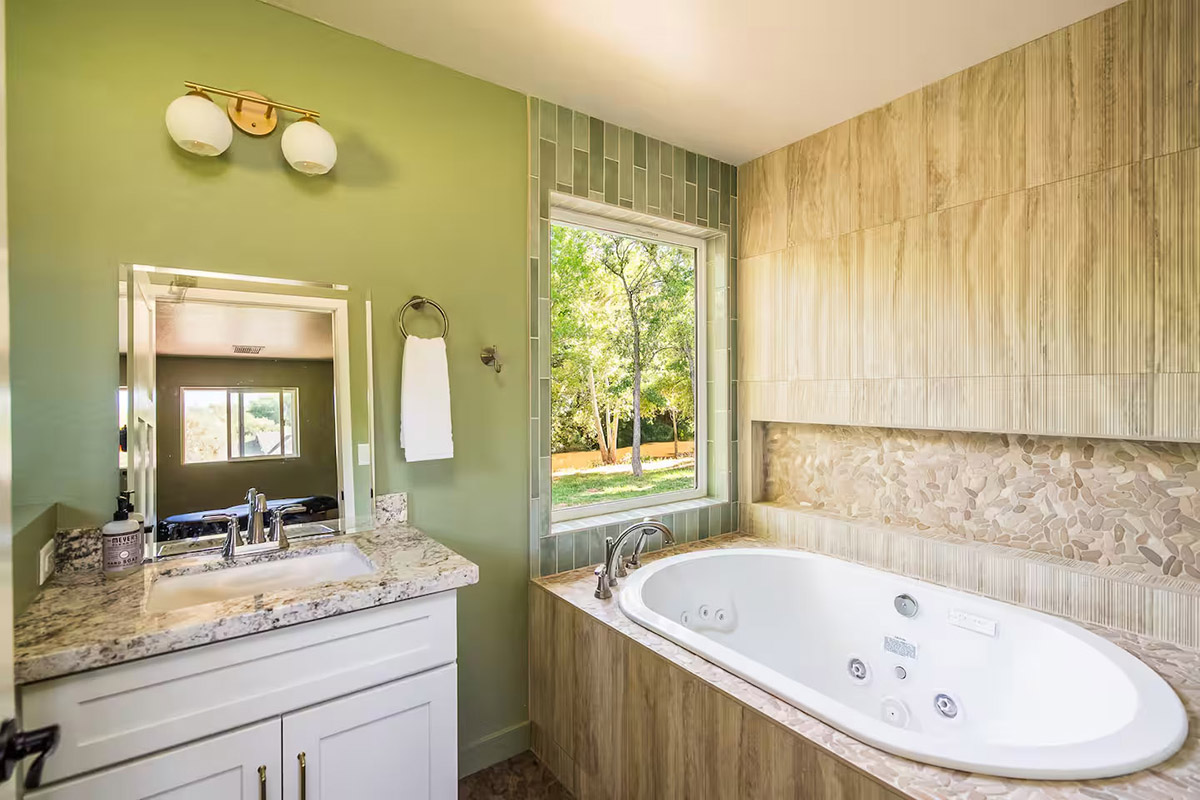 The Spa Bathroom and Jacuzzi Tub
